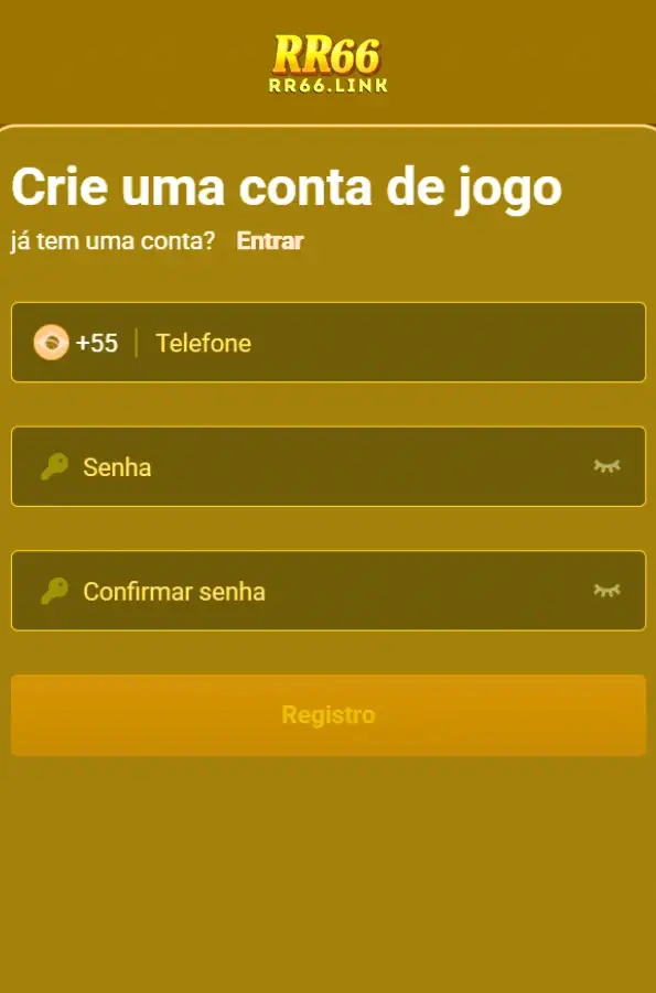 Como se registrar no RR66 Cassino